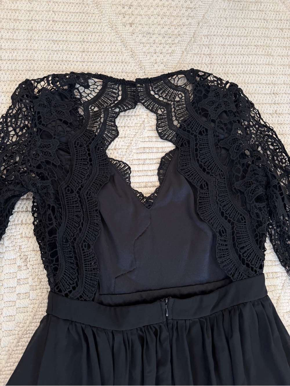 Lulus Awaken My Love Black Long Sleeve Lace Maxi Dress - Medium - Picture 8 of 11
